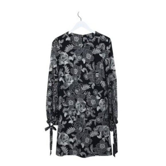Tommy Hilfiger Black/Cream/Gold Shift Dress Size 2 NWT - Picture 1 of 2